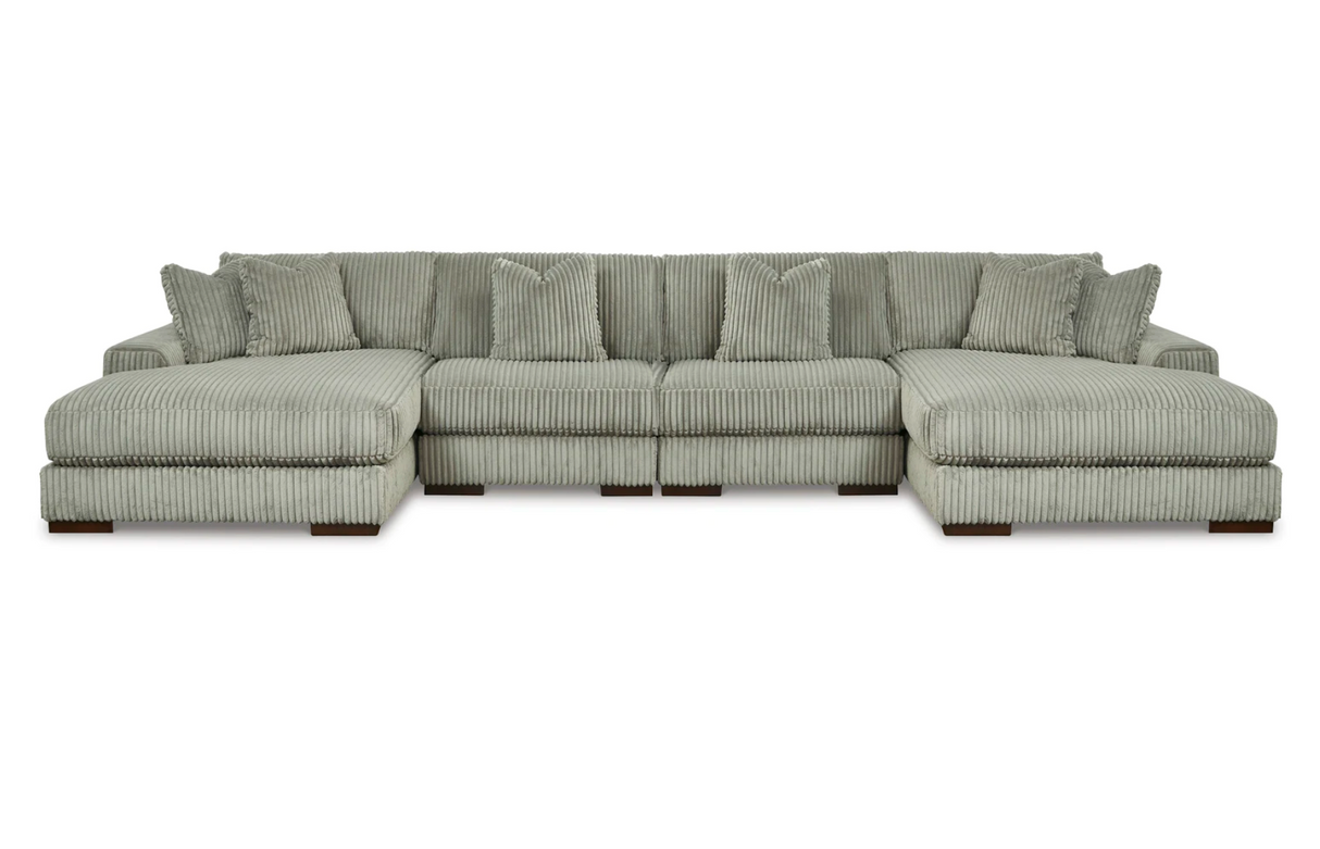 Lindyn Fog 4-Piece Double Chaise Sectional from Ashley - Luna Furniture
