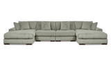 Lindyn Fog 4-Piece Double Chaise Sectional from Ashley - Luna Furniture