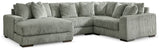 Lindyn Fog 4-Piece Sectional with Chaise from Ashley Furniture - Luna Furniture