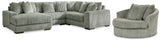 Lindyn Fog 4-Piece Sectionals with Chair from Ashley - Luna Furniture