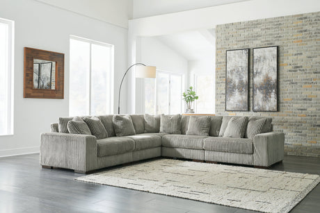 Lindyn Fog 5-Piece Sectional and Ottoman from Ashley - Luna Furniture