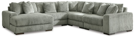 Lindyn Fog 5-Piece Sectional with Ottoman from Ashley - Luna Furniture