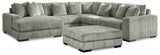 Lindyn Fog 5-Piece Sectional with Ottoman from Ashley - Luna Furniture