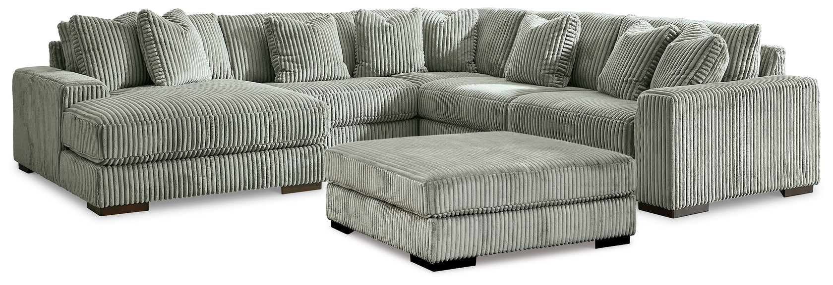 Lindyn Fog 5-Piece Sectional with Ottoman from Ashley - Luna Furniture