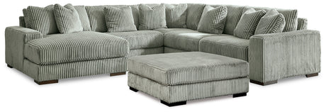 Lindyn Fog 5-Piece Sectional with Ottoman from Ashley - Luna Furniture