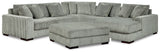 Lindyn Fog 5-Piece Sectional with Ottoman from Ashley Furniture - Luna Furniture