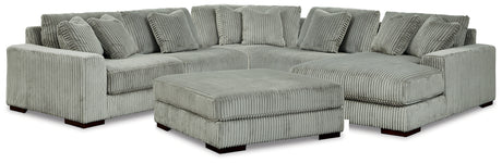 Lindyn Fog 5-Piece Sectional with Ottoman from Ashley - Luna Furniture