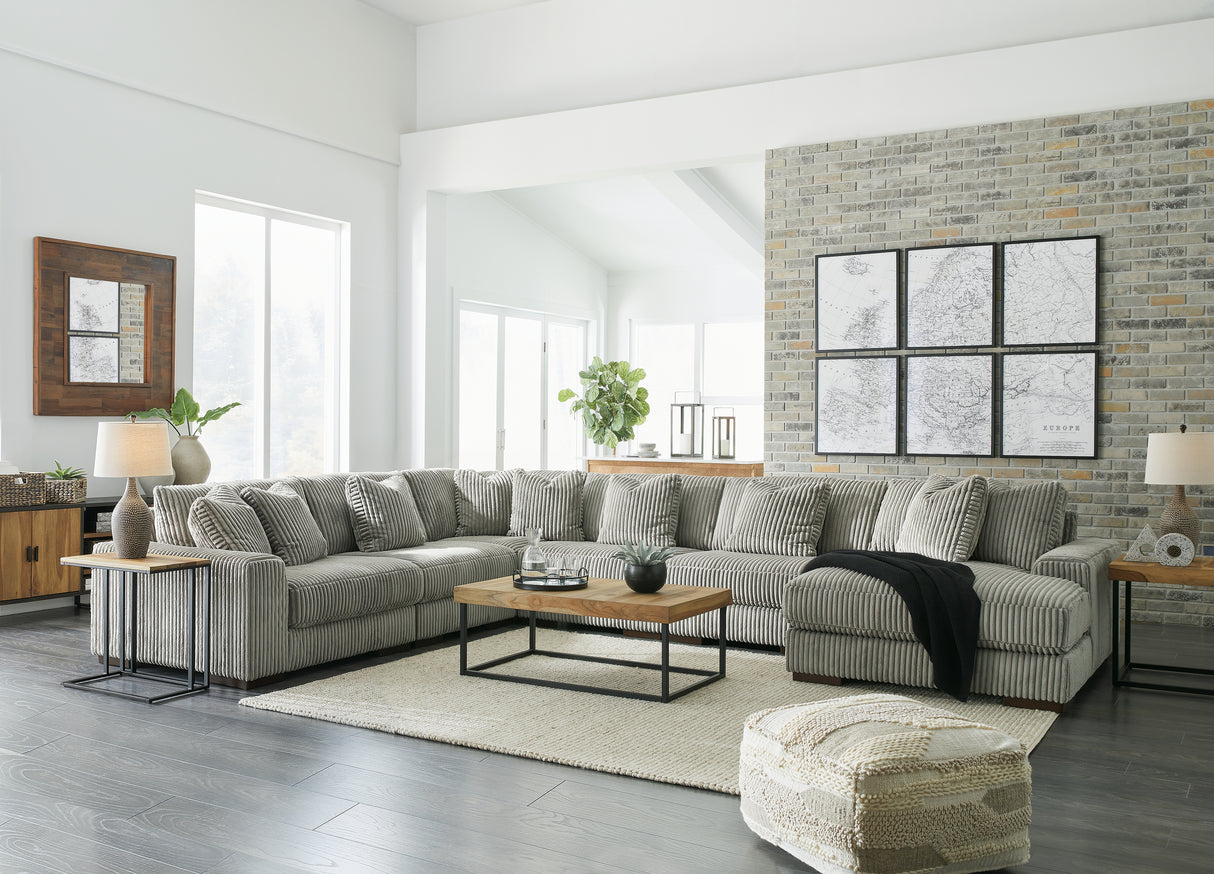 Lindyn Fog 6-Piece Sectional with Chaise from Ashley Furniture - Luna Furniture