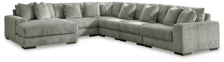 Lindyn Fog 6-Piece Sectional with Ottoman from Ashley - Luna Furniture