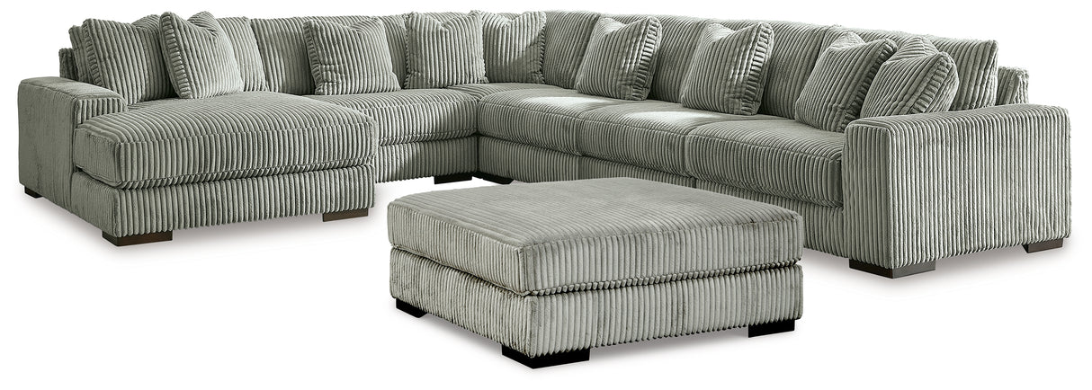 Lindyn Fog 6-Piece Sectional with Ottoman from Ashley - Luna Furniture