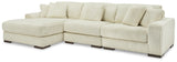 Lindyn Ivory 3-Piece Sectional with Ottoman from Ashley - Luna Furniture