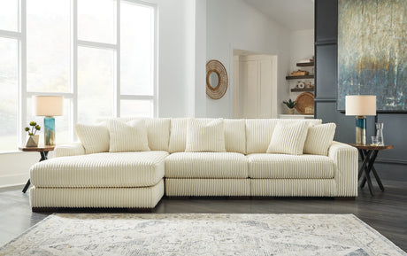 Lindyn Ivory 3-Piece Sectional with Ottoman from Ashley - Luna Furniture