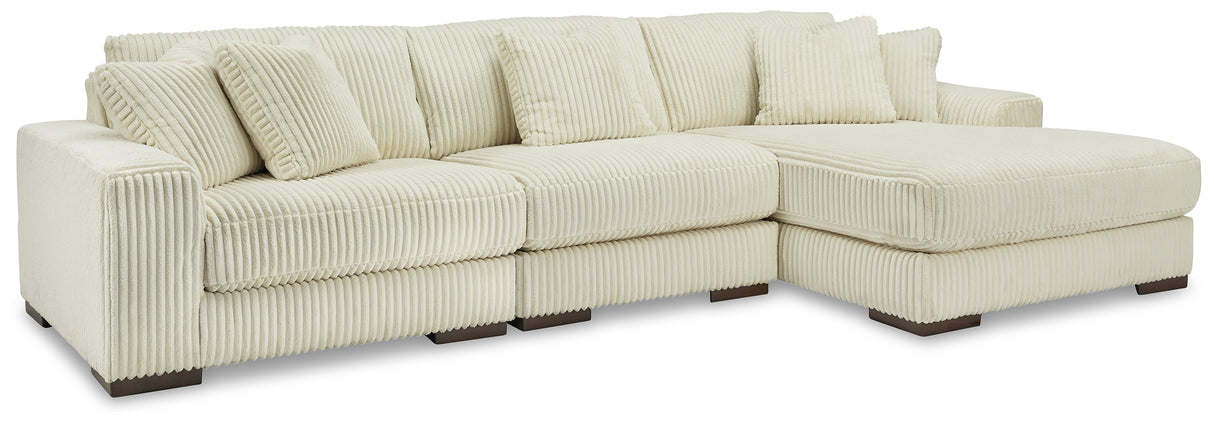 Lindyn Ivory 3-Piece Sectional with Ottoman from Ashley - Luna Furniture