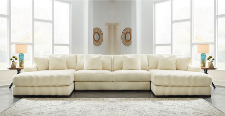 Lindyn Ivory 4-Piece Double Chaise Sectional from Ashley - Luna Furniture