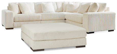 Lindyn Ivory 4-Piece Sectional with Ottoman from Ashley - Luna Furniture
