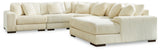 Lindyn Ivory 5-Piece Sectional with Ottoman from Ashley - Luna Furniture
