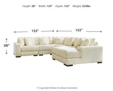 Lindyn Ivory 5-Piece Sectional with Ottoman from Ashley - Luna Furniture
