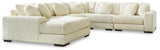 Lindyn Ivory 5-Piece Sectional with Ottoman from Ashley - Luna Furniture