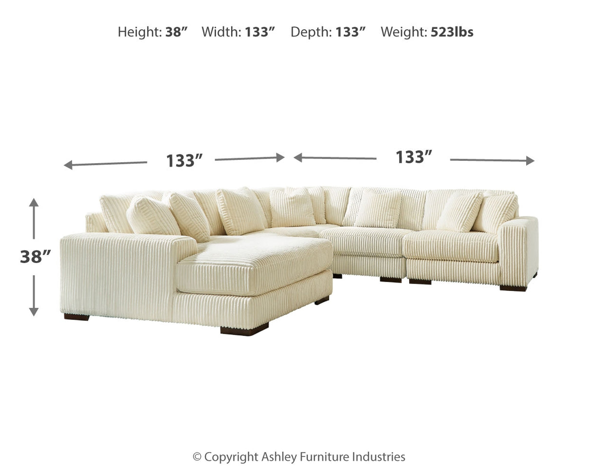 Lindyn Ivory 5-Piece Sectional with Ottoman from Ashley - Luna Furniture