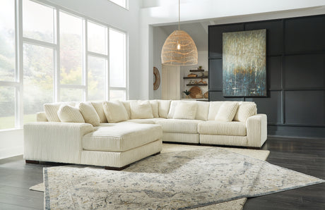 Lindyn Ivory 5-Piece Sectional with Ottoman from Ashley - Luna Furniture