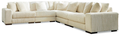 Lindyn Ivory 5-Piece Sectional with Ottoman from Ashley - Luna Furniture