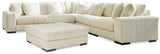 Lindyn Ivory 5-Piece Sectional with Ottoman from Ashley - Luna Furniture