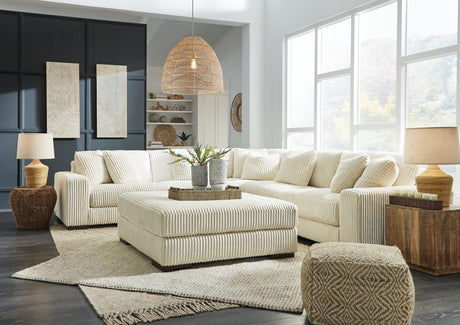 Lindyn Ivory 5-Piece Sectional with Ottoman from Ashley - Luna Furniture