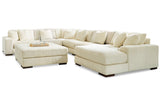 Lindyn Ivory 6-Piece Sectional with Chaise and Ottoman from Ashley - Luna Furniture