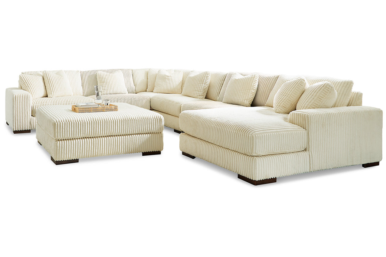 Lindyn Ivory 6-Piece Sectional with Chaise and Ottoman from Ashley - Luna Furniture