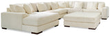 Lindyn Ivory 6-Piece Sectional with Ottoman from Ashley - Luna Furniture