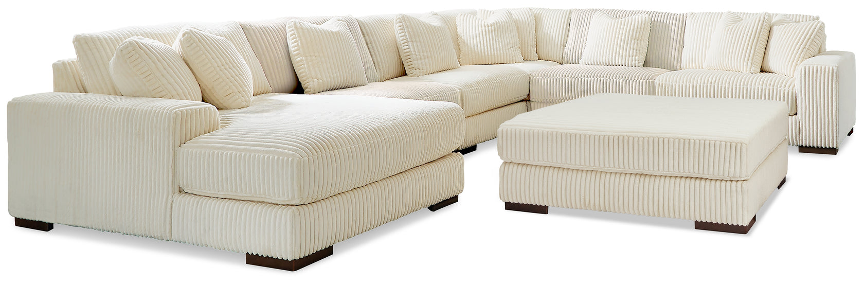 Lindyn Ivory 6-Piece Sectional with Ottoman from Ashley - Luna Furniture
