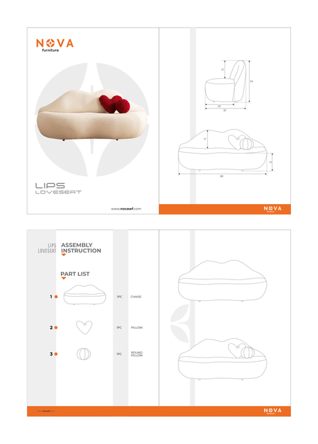 Lips Red Velvet Settee from Nova Furniture - Luna Furniture