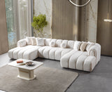 Lis Ivory Boucle Double Chaise 147" Sectional from Nova Furniture - Luna Furniture