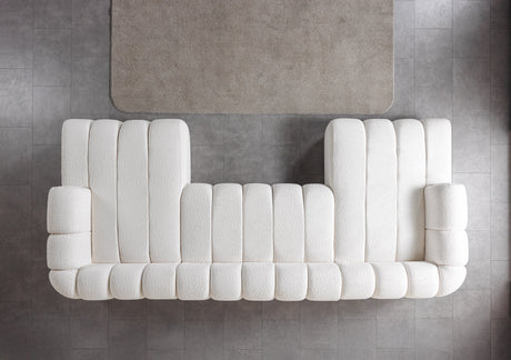 Lis Ivory Boucle Double Chaise 147" Sectional from Nova Furniture - Luna Furniture