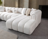 Lis Ivory Boucle Double Chaise 147" Sectional from Nova Furniture - Luna Furniture