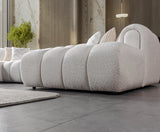 Lis Ivory Boucle Double Chaise 147" Sectional from Nova Furniture - Luna Furniture