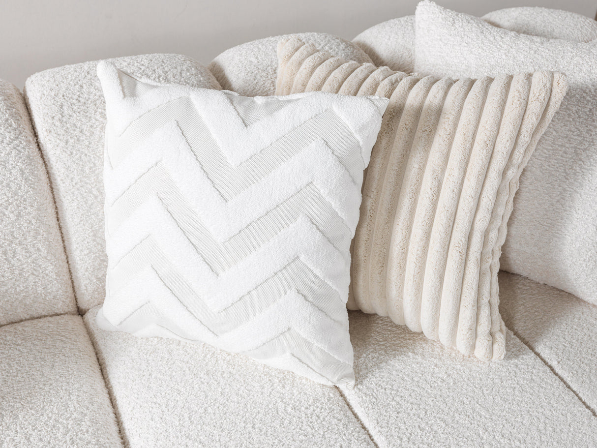 Lis Ivory Boucle Double Chaise 147" Sectional from Nova Furniture - Luna Furniture