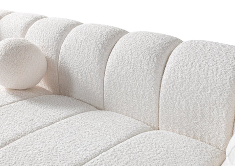 Lis Ivory Boucle Double Chaise 147" Sectional from Nova Furniture - Luna Furniture