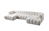 Lis Ivory Boucle Double Chaise 147" Sectional from Nova Furniture - Luna Furniture
