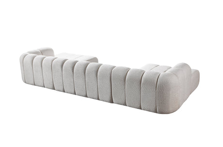 Lis Ivory Boucle Double Chaise 147" Sectional from Nova Furniture - Luna Furniture