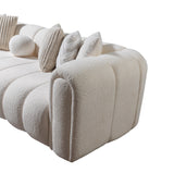 Lis Ivory Boucle LAF Sectional from Nova Furniture - Luna Furniture