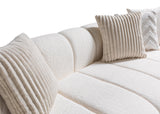 Lis Ivory Boucle LAF Sectional from Nova Furniture - Luna Furniture