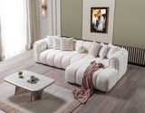 Lis Ivory Boucle RAF Sectional from Nova Furniture - Luna Furniture