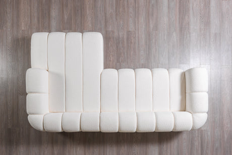 Lis Ivory Boucle RAF Sectional from Nova Furniture - Luna Furniture