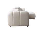 Lis Ivory Boucle RAF Sectional from Nova Furniture - Luna Furniture