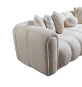 Lis Ivory Boucle RAF Sectional from Nova Furniture - Luna Furniture