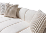 Lis Ivory Boucle RAF Sectional from Nova Furniture - Luna Furniture