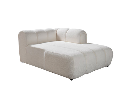 Lis Ivory Boucle RAF Sectional from Nova Furniture - Luna Furniture
