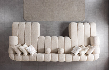 Lis Sand Boucle Double Chaise 147" Sectional from Nova Furniture - Luna Furniture