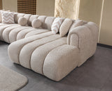 Lis Sand Boucle Double Chaise 147" Sectional from Nova Furniture - Luna Furniture